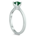 thumbnail image 2 of SZUL Women's Square Princess Cut 4MM Emerald Solitaire Ring in 10K White Gold, 2 of 4