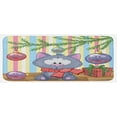 thumbnail image 1 of Christmas Kitchen Mat, Kitten with Scarf Under the Tree with Ball Celebration and Gift Box Cat Themed, Plush Decorative Kitchen Mat with Non Slip Backing, 47" X 19", Multicolor, by Ambesonne, 1 of 1