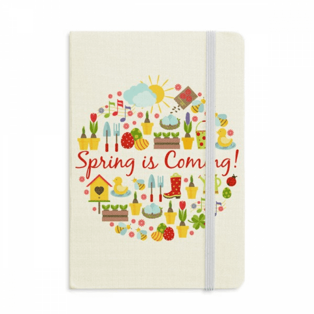 Easter Festival Egg Duck Round Notebook Official Fabric Hard Cover Classic Journal Diary