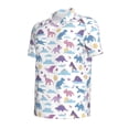 thumbnail image 4 of Wukai Dinosaur Men’s Polo Shirts,Quick-Dry Athletic Shirt,Classic Fit Shirts-X-Large, 4 of 8