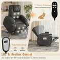 thumbnail image 2 of Homall Power Lift Recliner Chair Massage Designed Leathaire Fabric Single Sofa Specifically for Nursing,Black, 2 of 7
