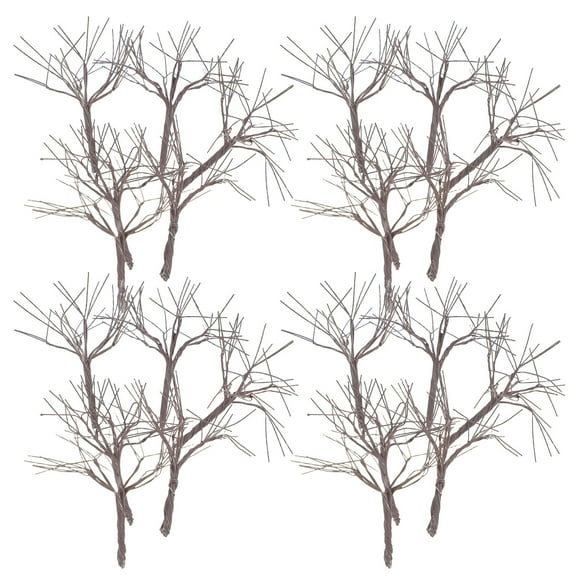 Supvox 20Pcs Micro Landscape Tree Bole Models in Coffee Color for Realistic Diorama and Craft Decorations