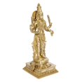 thumbnail image 2 of Brass World Brass Lord Murugan Kartikeya Murugana Kumaraswamy Karthikeya Standing Idol with Peacock Swaminatha Skanda Murti Swami Ji Subrahmanya Swamy Height 14 Inch, 2 of 4