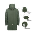 thumbnail image 2 of Little Donkey Andy Men's Waterproof Rain Jacket Outdoor Lightweight Rain Shell Mountain Windbreaker Long Coat for Hiking,Golf,Travel Army Green L, 2 of 6