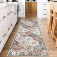thumbnail image 2 of Hasoo 2' x 8' Runner Rug for Hallway Traditional Indoor Rug Machine Washable Bedside Carpet, Gray/Pink, 2 of 6