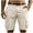 White #15, variant on Men's Cargo Shorts Lightweight Knee Length Quick Dry Bermuda Shorts with Pockets Elastic Waist Breathable Work Hiking Shorts L