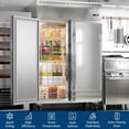 thumbnail image 5 of IdealHouse Commercial Refrigerator Reach-In 48" W Double Solid Door Stainless Steel Commercial Refrigerator 36 Cu.Ft Fan Cooling for Restuarant, Bar, Shop, Etc, 5 of 6