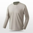 thumbnail image 1 of AherBiu Plus Size Men's Long Sleeve Shirts Crewneck Quick Drying Lightweight Athletic Tees Running Workout Active Pullover Tops, 1 of 7