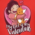 thumbnail image 3 of CafePress - My Cat Is My Valentine T Shirt - Dark T-Shirt Kids XS-XL, 3 of 4