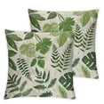 thumbnail image 2 of CMMY Sage Green Leaf Plant Pillow Covers Set of 2 Tropical Fern Herbs Botanical Leaves Floral Decorative Pillow Cases Vintage Cushion Case Farmhouse Home Decor for Couch Sofa Porch Outdoor, 2 of 6