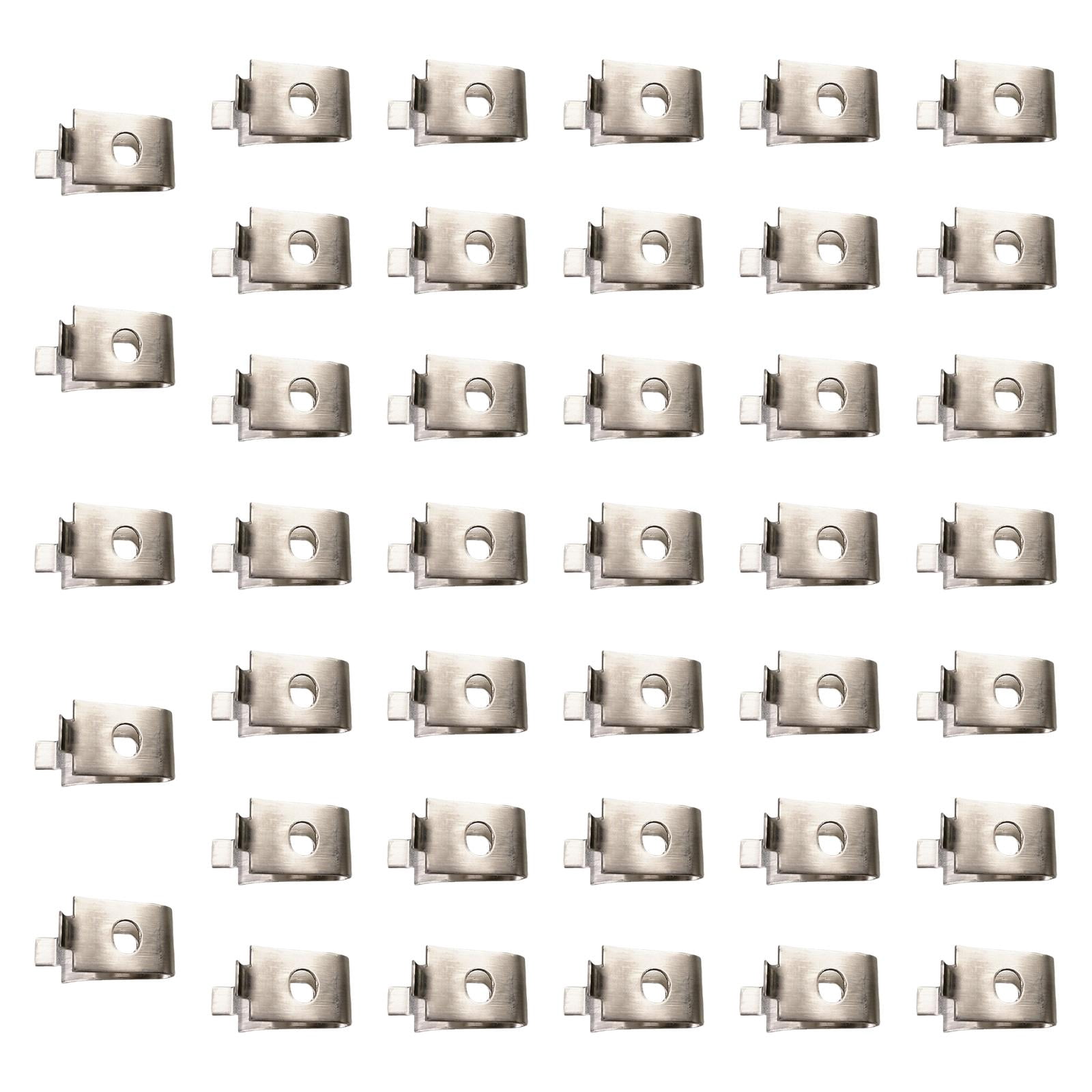 Baoblaze 40 Pieces Cabinet Shelf Clips Easy to Install Adjustable Shelf Bracket Clips