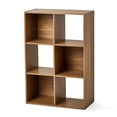 thumbnail image 5 of Mainstays 6 Cube Storage Organizer, Warm Walnut, 5 of 13