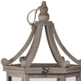 thumbnail image 2 of Benjara BM230563 Glass Insert with Hexagonal Lantern, Brown - Set of 2, 2 of 2