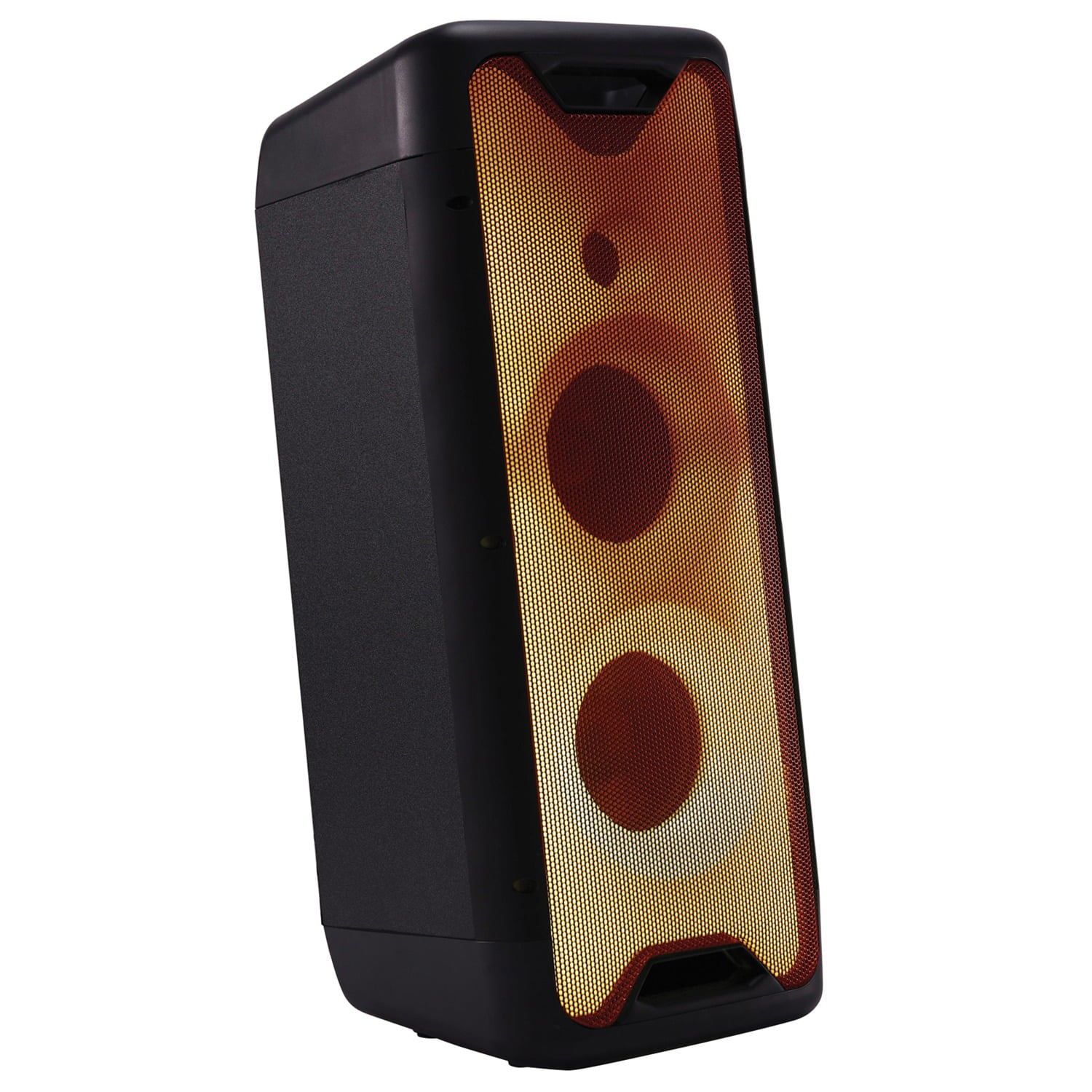 Gemini GLS Series Portable Bluetooth Dual-Woofer Speaker System with LED Lights, Microphone, and Remote, True Wireless, Black, GLS-550
