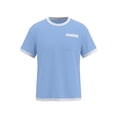 thumbnail image 4 of NinXxx Men's Summer Knit Pocket Breathable Casual Blend Comfort Tee Light Blue L, 4 of 6