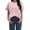 Pink, variant on ManxiVoo Comfortable T-Shirt for Women Cotton Blend with Casual Short Sleeves and Classic Round Neck Top Everyday Wear L Size Beige
