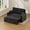 Black, variant on Jopath 3 in 1 Convertible Sofa Bed,Sleeper Sofa with Pull Out Bed,Loveseat Couch with Adjsutable Backrest for Living Room,Apartment,Black