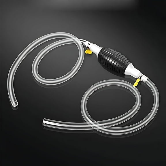 PEAKTREND High Flow Siphon Hand Pump Portable Manual Car Fuel Transfer Pump for Gas Gasoline Petrol Diesel Oil Liquid Water Fish Tank with 1M Siphon Hose