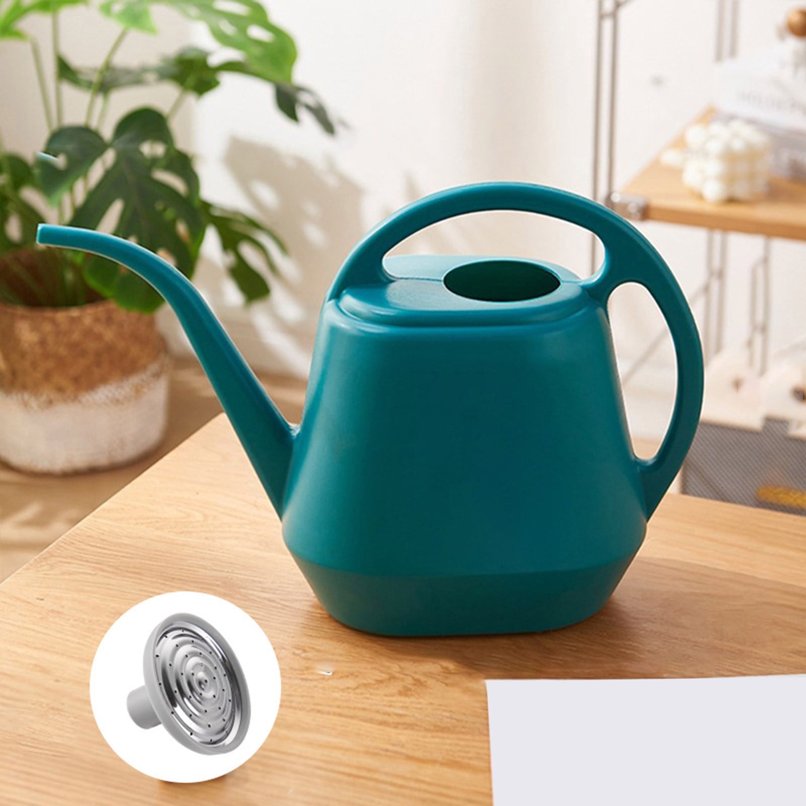 Musatteng 2-in-1 Detachable Shower & Watering Can System - 1 Gallon ABS Set with 5 Spray Modes, for Indoor/Outdoor Use (Floral Design)