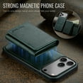 thumbnail image 5 of Compatible with Magsafe for iPhone 17 Pro Wallet Case Magnetic Card Holder, RFID Blocking 2 in 1 Detachable Kickstand Shockproof Phone Cover for Women Men, for iPhone 17 Pro, Green, 5 of 7