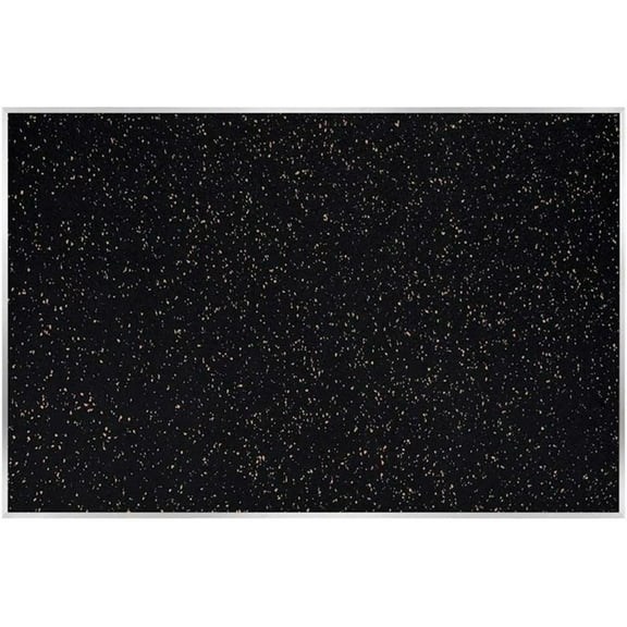 Ghent's 4' x 8' Rubber Bulletin Board with Aluminum Frame in Speckled Tan