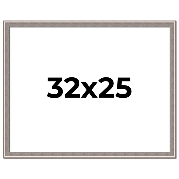32x25 Frame Grey Real Wood Picture Frame Width 1.25 inches | Interior Frame Depth 0.5 inches | Hans