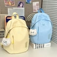 thumbnail image 4 of School Supplies Kezqiaxn Summer Ins Preppy Style Color Backpack for Women All-Matching Small Schoolbag Travel Mini Backpack C, 4 of 4