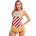 thumbnail image 3 of Eandarui Women's Christmas Candy Cane Dress Sleeveless Ballet Dance Tutu Dress Figure Skating Dancewear Red M, 3 of 7