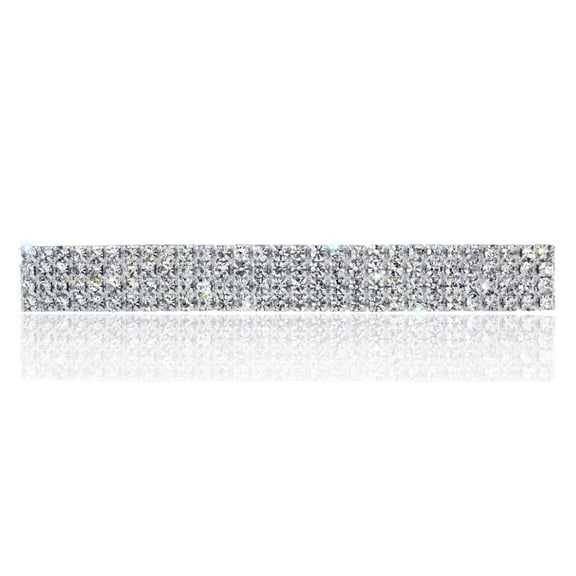 4 Row Rhinestone Barrette - #13939 - Extra Large