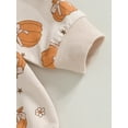 thumbnail image 6 of Suealasg Halloween Baby Girls Clothes Newborn Girls Fall Long Sleeve Crew Neck Bodysuit 3 6 12 18 Months Infant Girls Pumpkin Print Sweatshirt Romper, 6 of 8