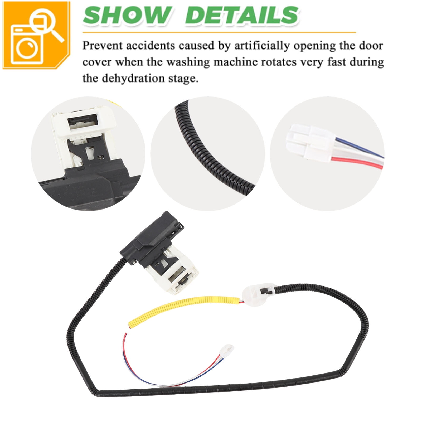 Washing Machine Lid Lock Switch, Professional ABS Plastic Washer Lid Lock Switch Prevent Opening W10682535  For Home