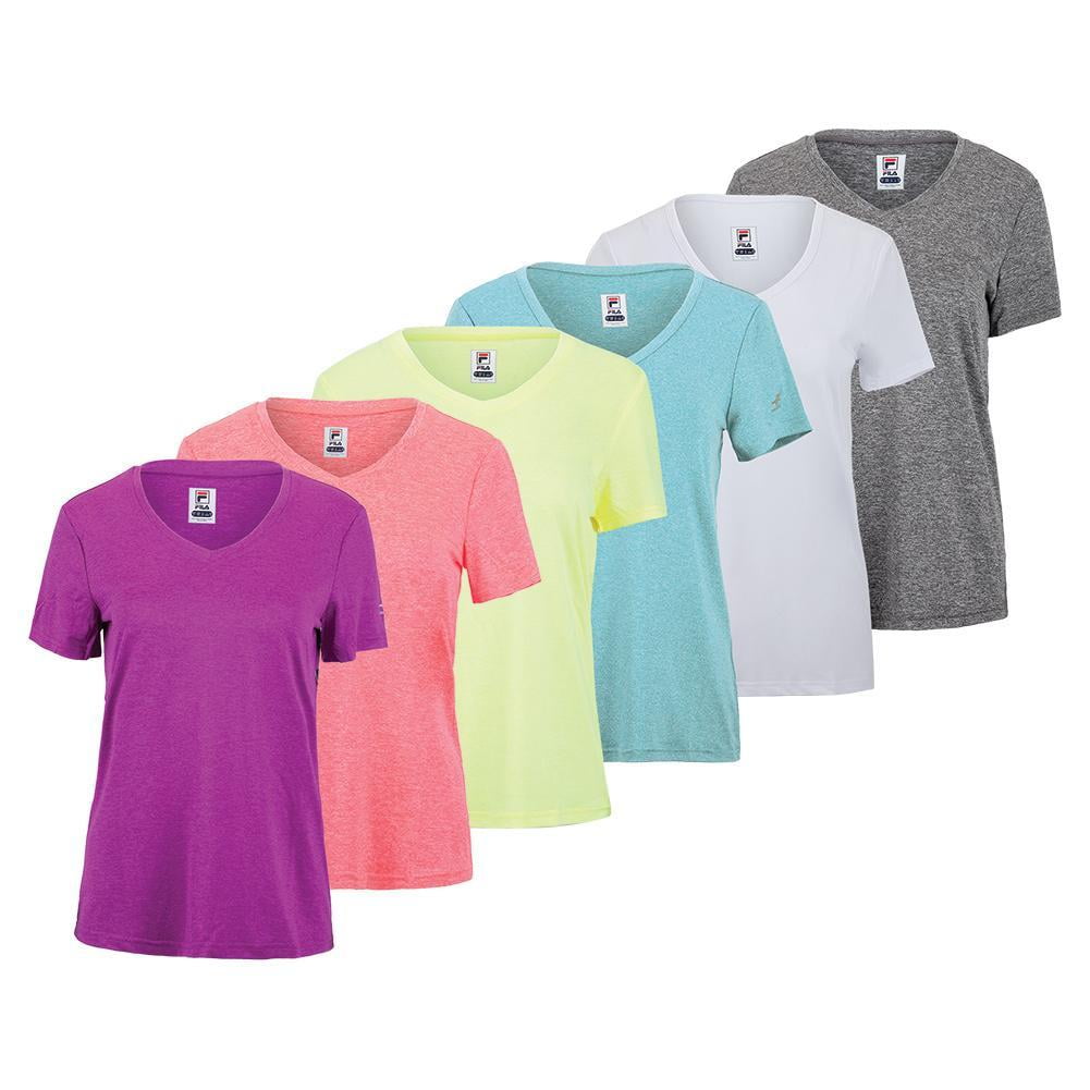 womens yellow fila t shirt