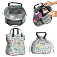 thumbnail image 2 of Colorful Sports Items Pattern Drawstring Lunch Bag Women - Drawstring Lunch Bag Insulated for Work Office - Stain-Resistant Large Lunchbags for Women with Multi-Pockets, 2 of 6