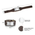 thumbnail image 7 of fenteer Leather Cuff Bracelet Handmade Stainless Steel Clasp for Husband Grandpa Men brown, 7 of 7