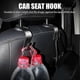 thumbnail image 2 of 2-Pack Open Hook for Car Seat Back Storage Accessory Multifunctional Pendant Hanger Silver Tone Universal Fit for Vehicles, 2 of 5