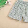 thumbnail image 6 of NIEWTR Toddler Boy Cotton Shorts Soft Comfortable Shorts with Elastic Waist for Fall Casual Wear(Light Green,3-4 Years), 6 of 9