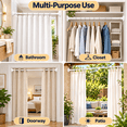 thumbnail image 6 of Heavy Duty Tension Curtain Rod, 51-86 Inch Adjustable Spring Loaded Shower Curtain Rod, No Drill or Screw Mount, White, 6 of 9
