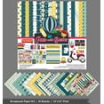 thumbnail image 3 of Inkdotpot Fun With Basics Collection Double,Sided Scrapbook Paper Kit Cardstock 12"x12" Card Making Paper Pack Of With Sticker Sheet - 16 Pages - Yellow & Teal Green, 3 of 4