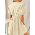 thumbnail image 2 of Vestido PRETTYGARDEN para mujer, con pajarita en forma de A, tamaño pequeño, color beige, 2 of 8