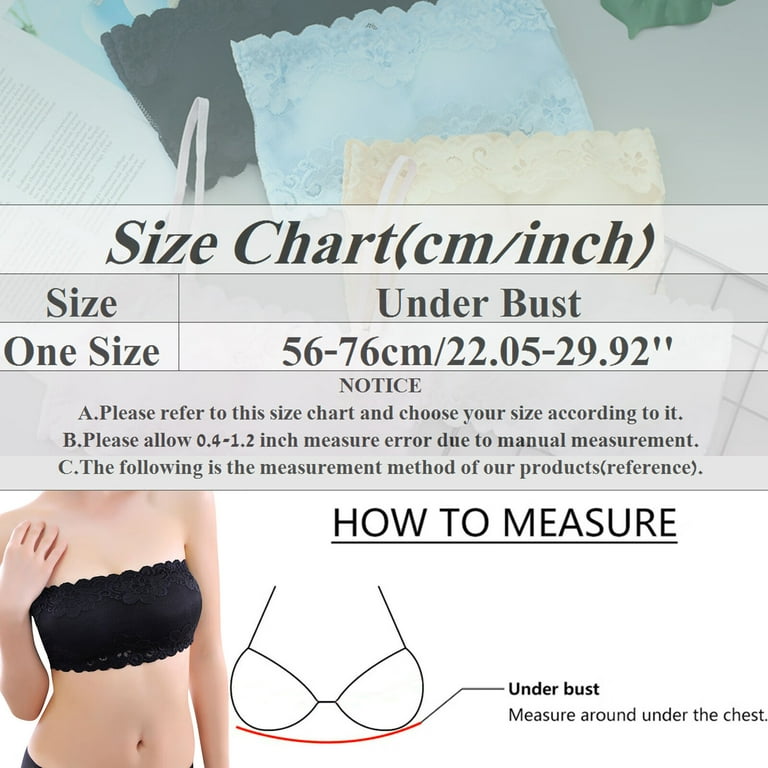 Sehao Best Bras for Women Womens Padded Bandeau Bra Wire Free Strapless  Convertible Bralettes Basic Layer Tube Top Bra Lace Push Up Bras for Women