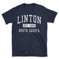 thumbnail image 1 of Linton North Dakota Classic Established Men's Cotton T-Shirt, 1 of 1