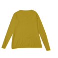 thumbnail image 4 of VISALY V Neck Pullover Sweater Knit Sweater Light Sweaters for Women Long Sleeve Crew Neck Lightweight Soft Knitted Pullover Knitted Blouse Crochet Sweaters Pull Over Sweaters Tunic Sweater Yellow S, 4 of 5