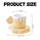 thumbnail image 2 of Juegos creativos de tazas y platillos con forma de galleta, taza de café de cerámica para oficina y hogar, 7,4 oz/220 ML para té y leche con leche, 2 of 5