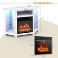 thumbnail image 4 of Giantex Corner TV Stand w/Electric Fireplace, Entertainment Center, Media Console Cabinet, White, 4 of 10