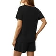 thumbnail image 6 of UVN Summer Pajama Sets For Women Short Sleeve Sleepwear Set Ladies Casual 2 Piece Outfits Lounge Sets, 6 of 10