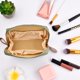 thumbnail image 4 of Bolsa de Maquillaje de Viaje para Mujer, Estuche de Maquillaje de Viaje Portátil, Bolsa de Cosmético con Compartimentos, Cosmetiquera para Maquillaje, Neceser Mujer para Viaje (Rosa), 4 of 4