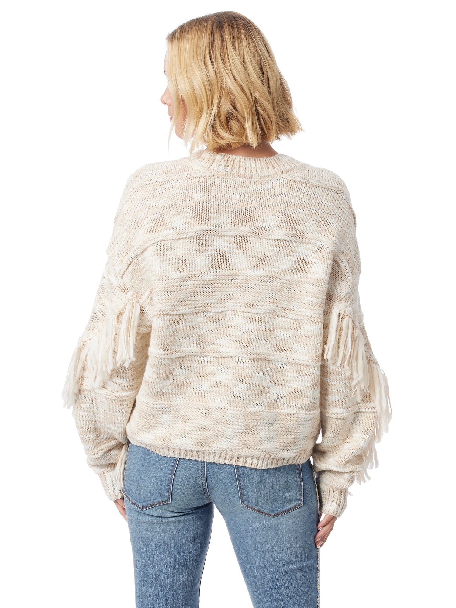 Jessica Simpson Women's and Women's Plus Aamina Fringe Cardigan Sweater, Sizes XS-4X