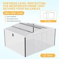 thumbnail image 5 of 10x12 FT Outdoor Storage Shed, Metal Garden Tool Shed with Updated Frame Structure, Lockable Doors and Windows, Ideal for Backyard Garden Lawn, Brown, 5 of 8