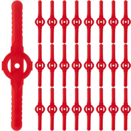 36 Pcs Plastic Grass Trimmer Head Blades,String Trimmer Head Blades,Plastic Cutter Blade Replacement for Cordless Grass Trimmer -Red