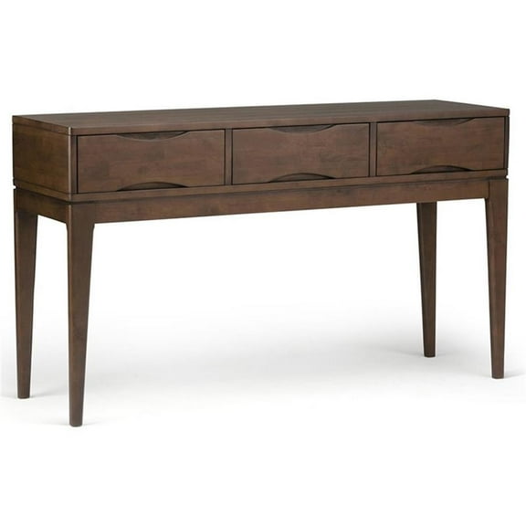 Allora Wooden Console Table in Walnut Brown
